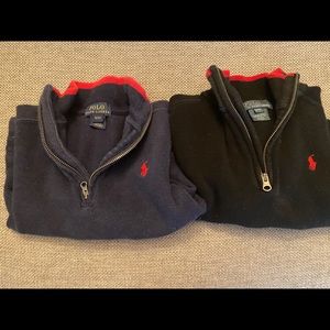 Set of 2 Ralph Lauren Polo quarter zips, 3T